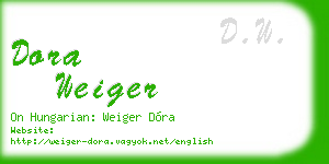 dora weiger business card
